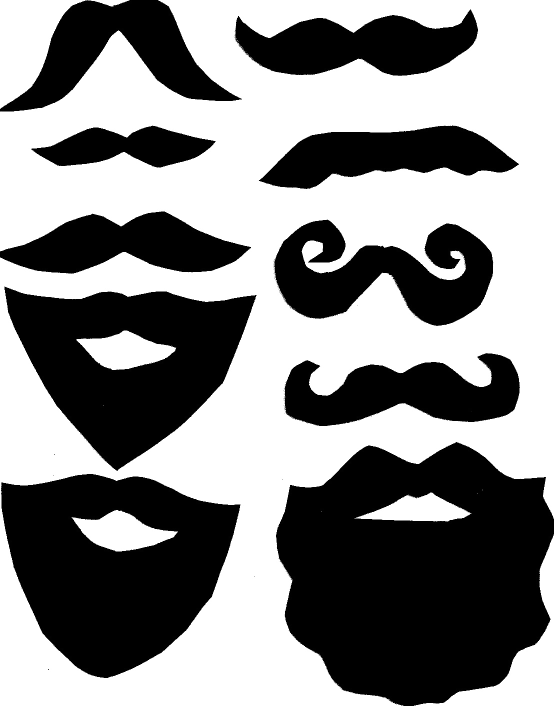 DIY Photo Booth Moustache and Beard Props with Printable ...