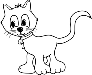 Cat Clipart Image - Cat Coloring Page