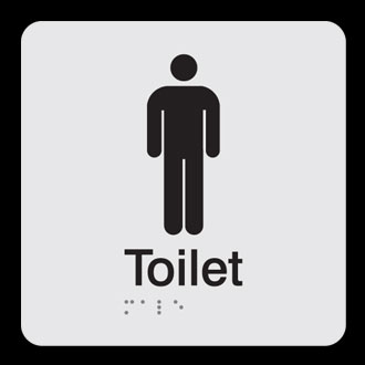 Male Toilet Braille Sign: Engraving services co