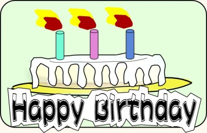 Birthday cake with candles clip art Free vector for free download ...