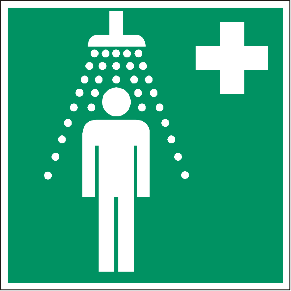 Safety Shower Sign or Symbol