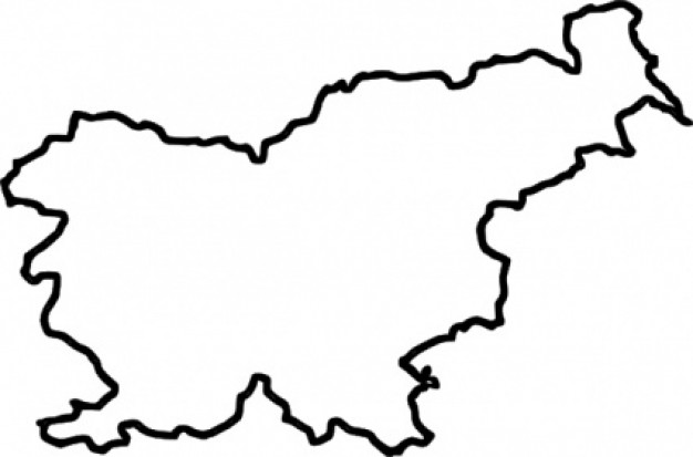 Map Of Slovenia (in Europe) clip art | Download free Vector
