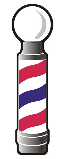Vinyl Barber Pole Cling - Ascot Products Barber & Beauty Equipment