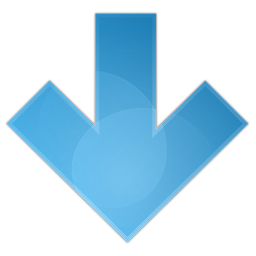 Arrow down Icon | Blue Bits Iconset | Icojam