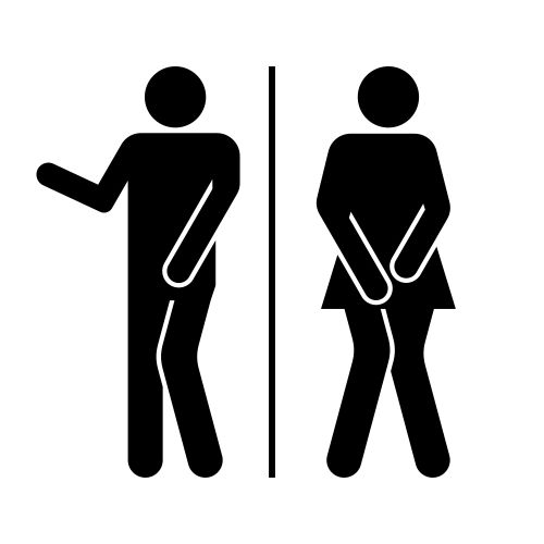 Decal Division - Product - Male & Female Toilet Sign Sticker