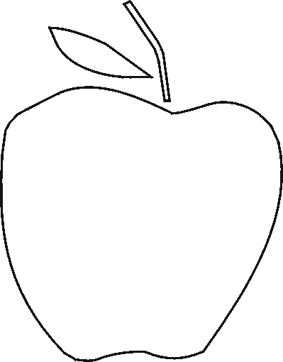 Free Apple Stencil for Crafts and Painting