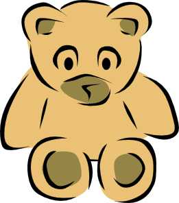 Stylized Teddy Bear clip art Free Vector