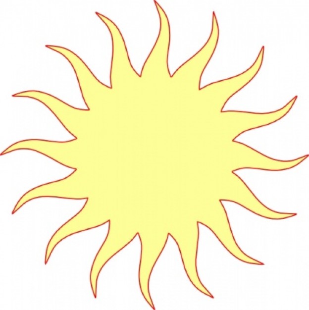 sun with wavy rays | Download free Vector