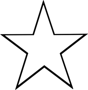 star 5 point outline - public domain clip art image @ wpclipart.