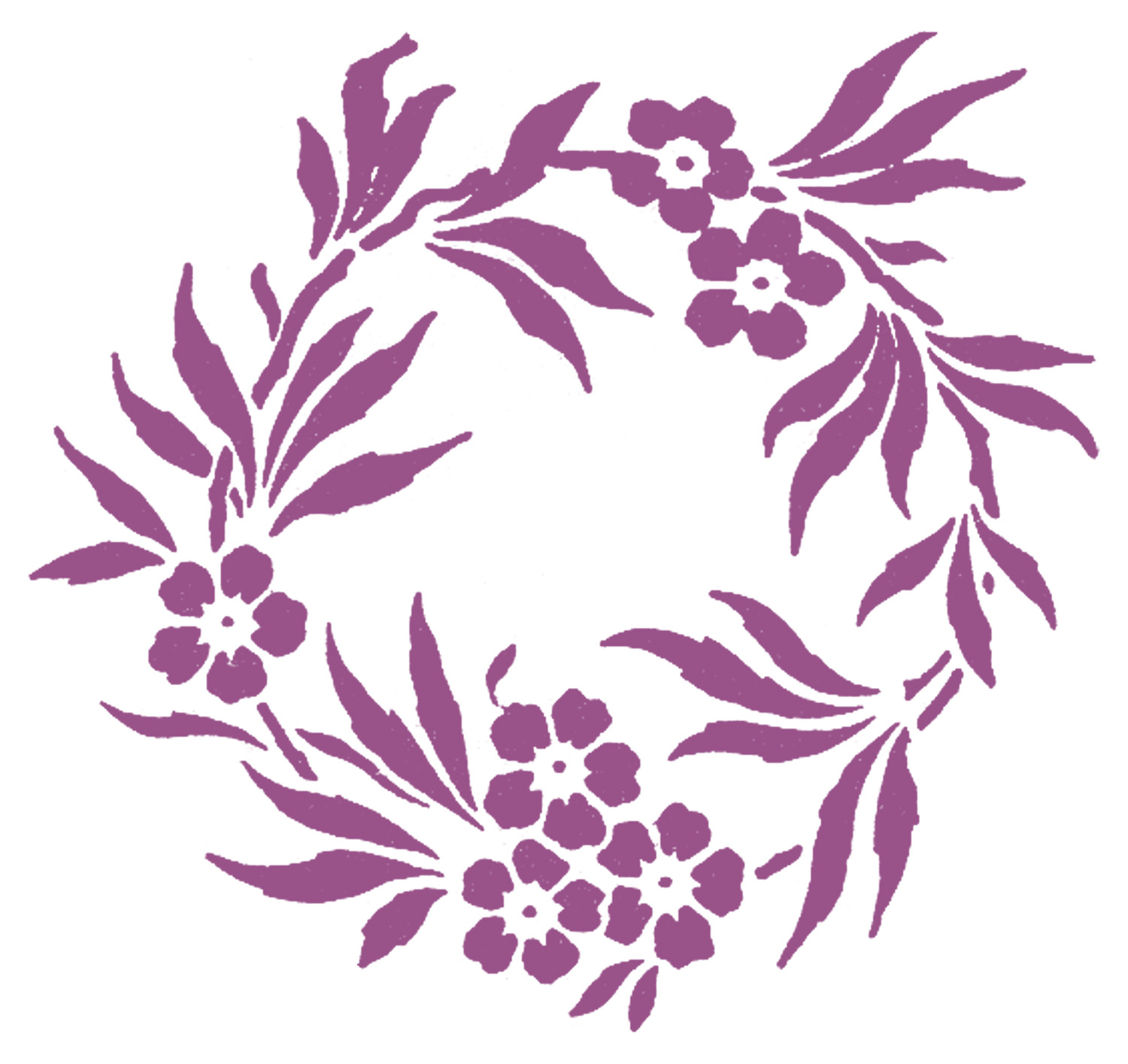 Stock Images - Pretty Floral Wreaths - Frames - The Graphics Fairy