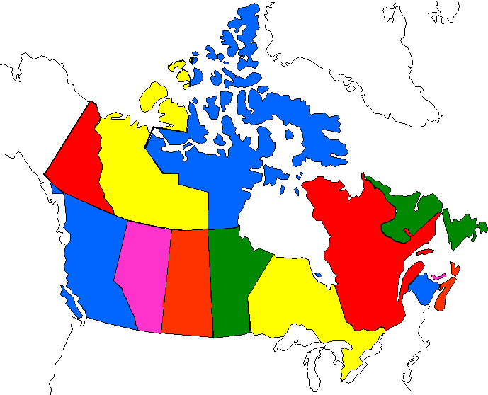 clipart map of us and canada - photo #10