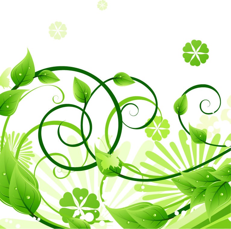 Green Floral Vector Illustration | Free Vector Graphics | All Free ...