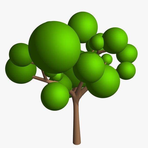 3d model cartoon tree