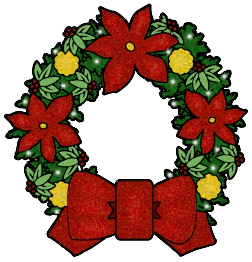 clipart christmas wreath - photo #23