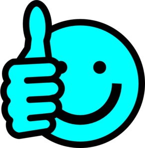 Baby Blue Thumbs Up clip art - vector clip art online, royalty ...