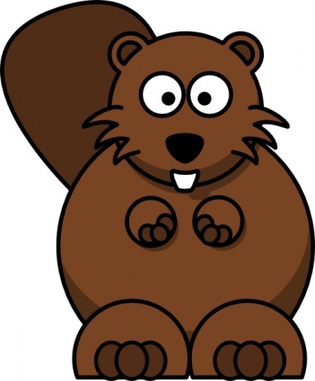 Cartoon Beaver clip art - Download free Other vectors