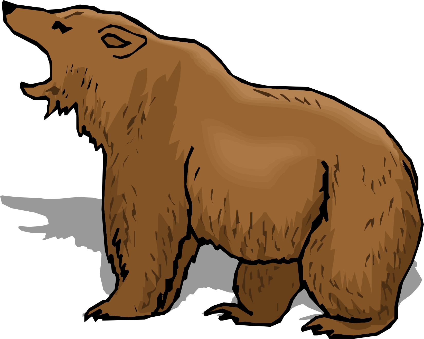 artoon grizzly bear