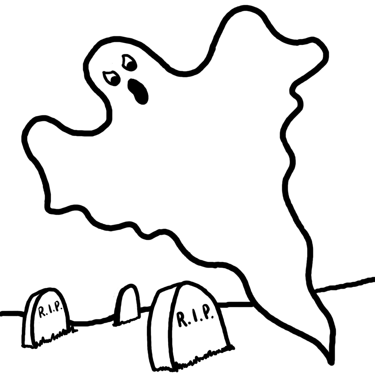 Coloring Pages The Ghost Is Making A Funny Printable Pumpkins