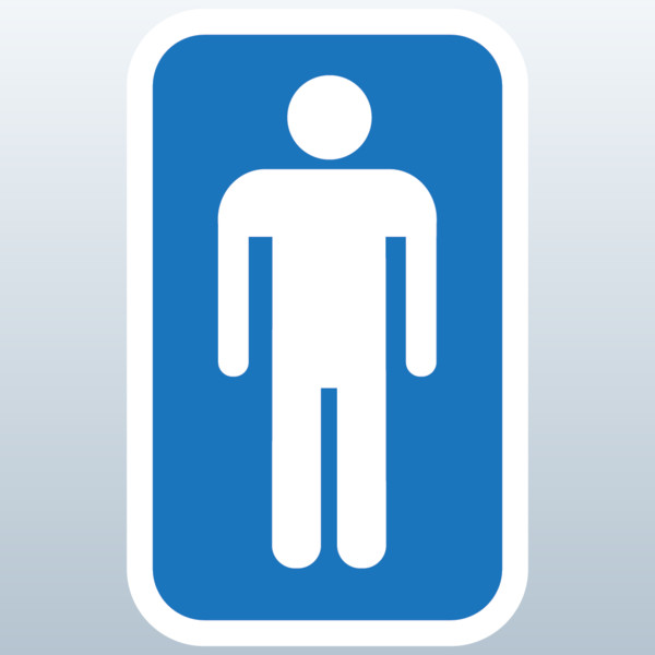 Men's Restroom Sign 3D Model Made with 123D unknown