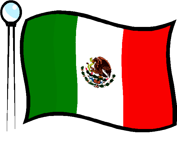 Mexican Flag Black And White Clipart