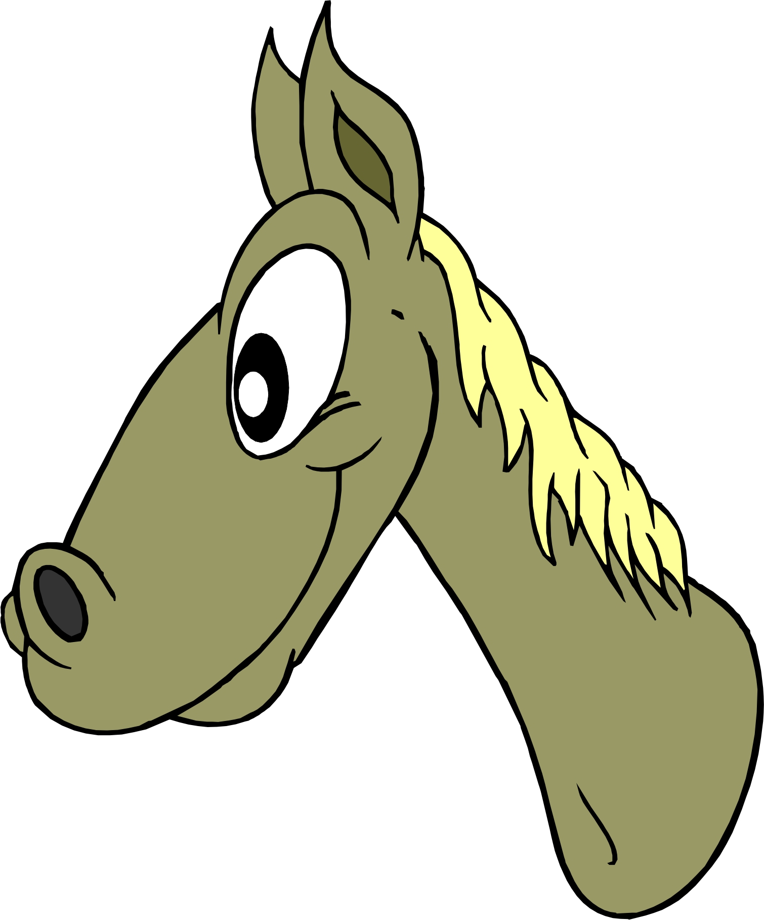 Cartoon horse head clipart