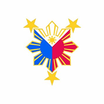 Amazon.com: Filipino Pride Star Sun - Color Sticker - Decal - Die ...