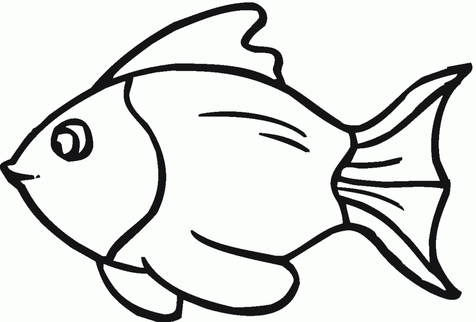 Clipart of fish black and white