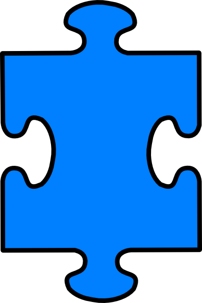 Puzzle Piece Blue Clip Art - vector clip art online ...