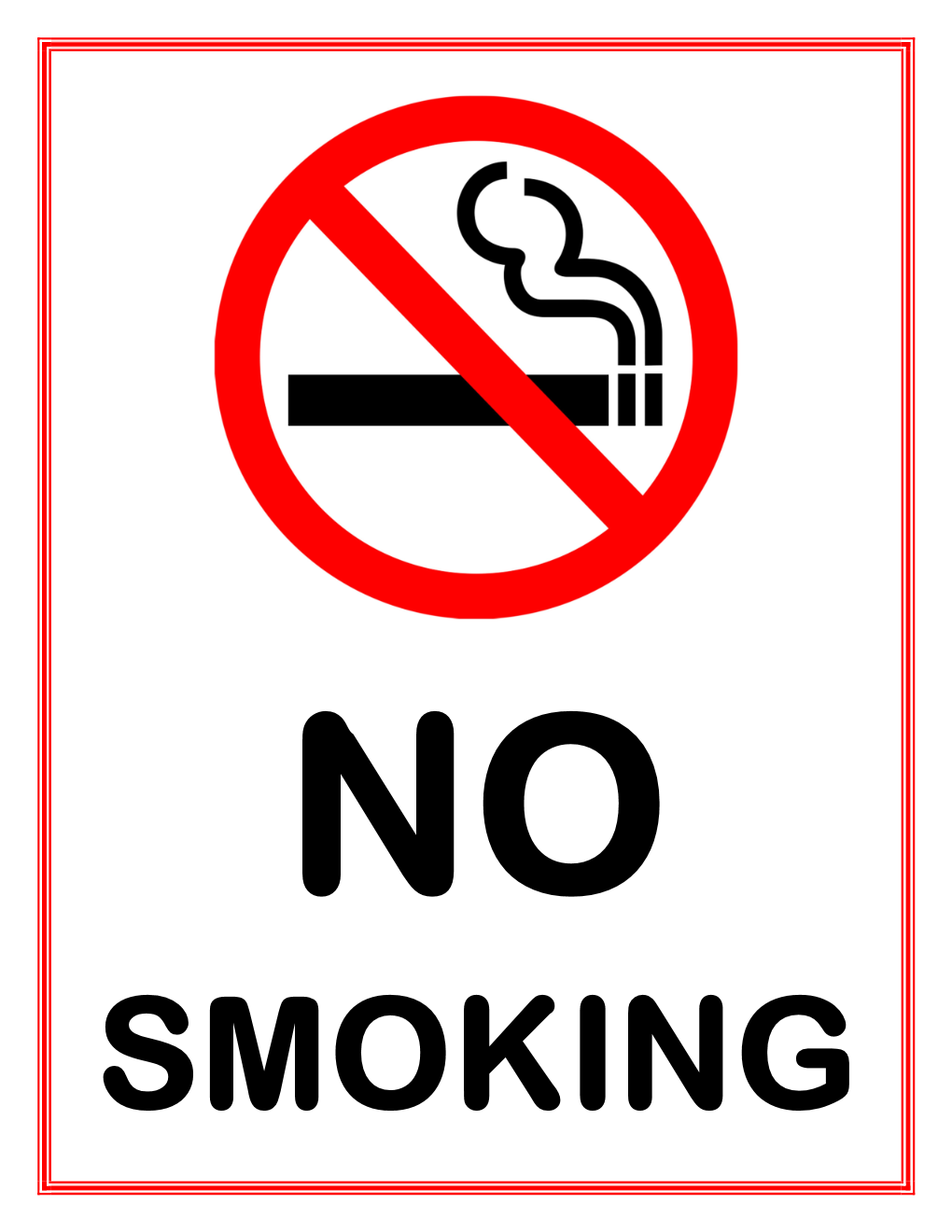 No Smoking Sign | Freewordtemplates.net