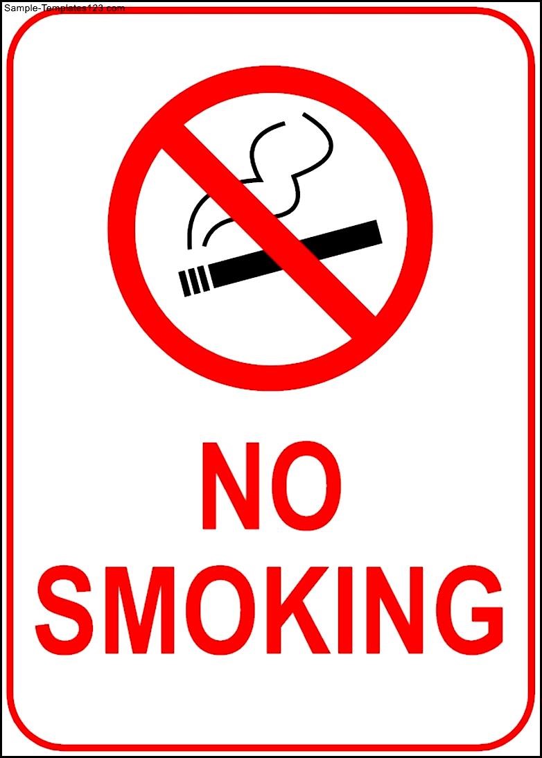 No Smoking Sign Template ClipArt Best