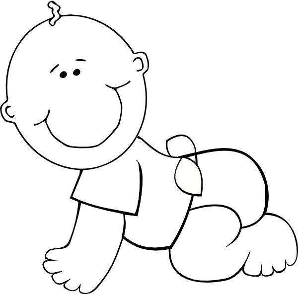 Baby Outline | Free Download Clip Art | Free Clip Art | on Clipart ...