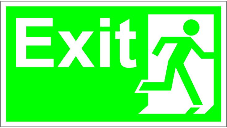Exit Sign Clip Art - Tumundografico