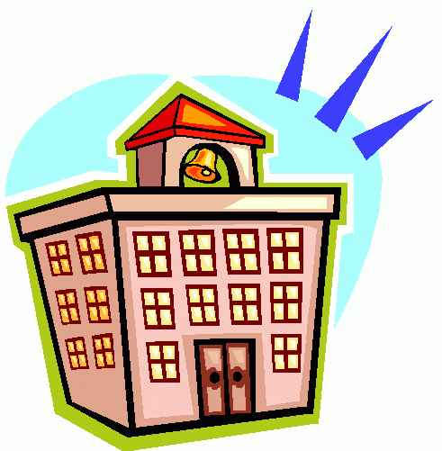 Cartoon School Building Clipart