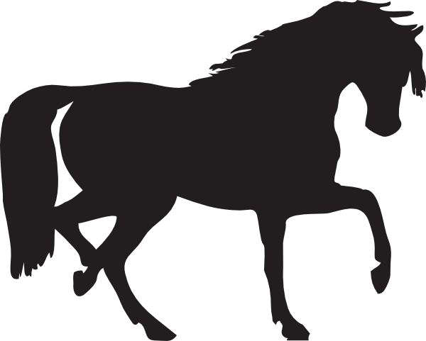 Mustang horse car outline clipart