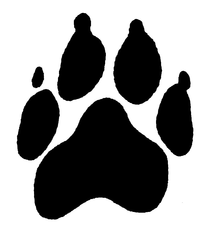Panther paw print clipart