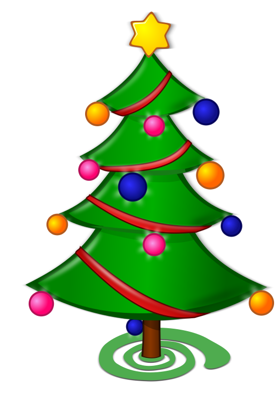 Free cartoon christmas tree clipart