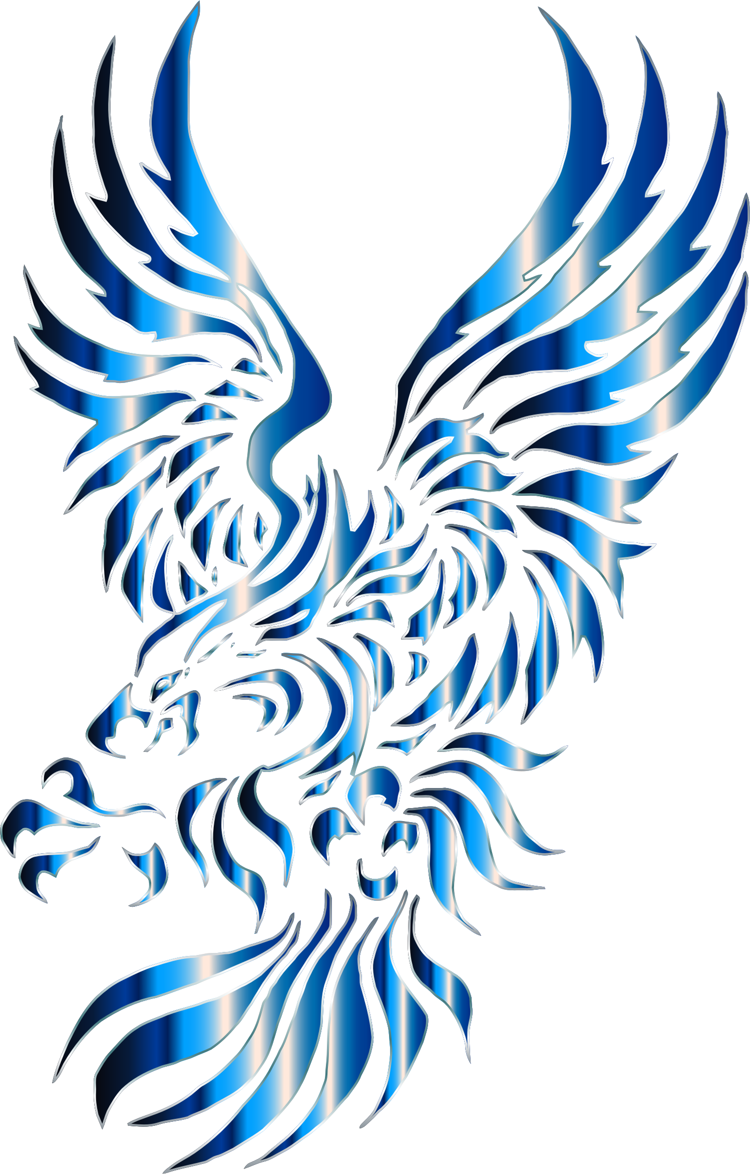 Clipart - Chromatic Tribal Eagle 2 7 No Background