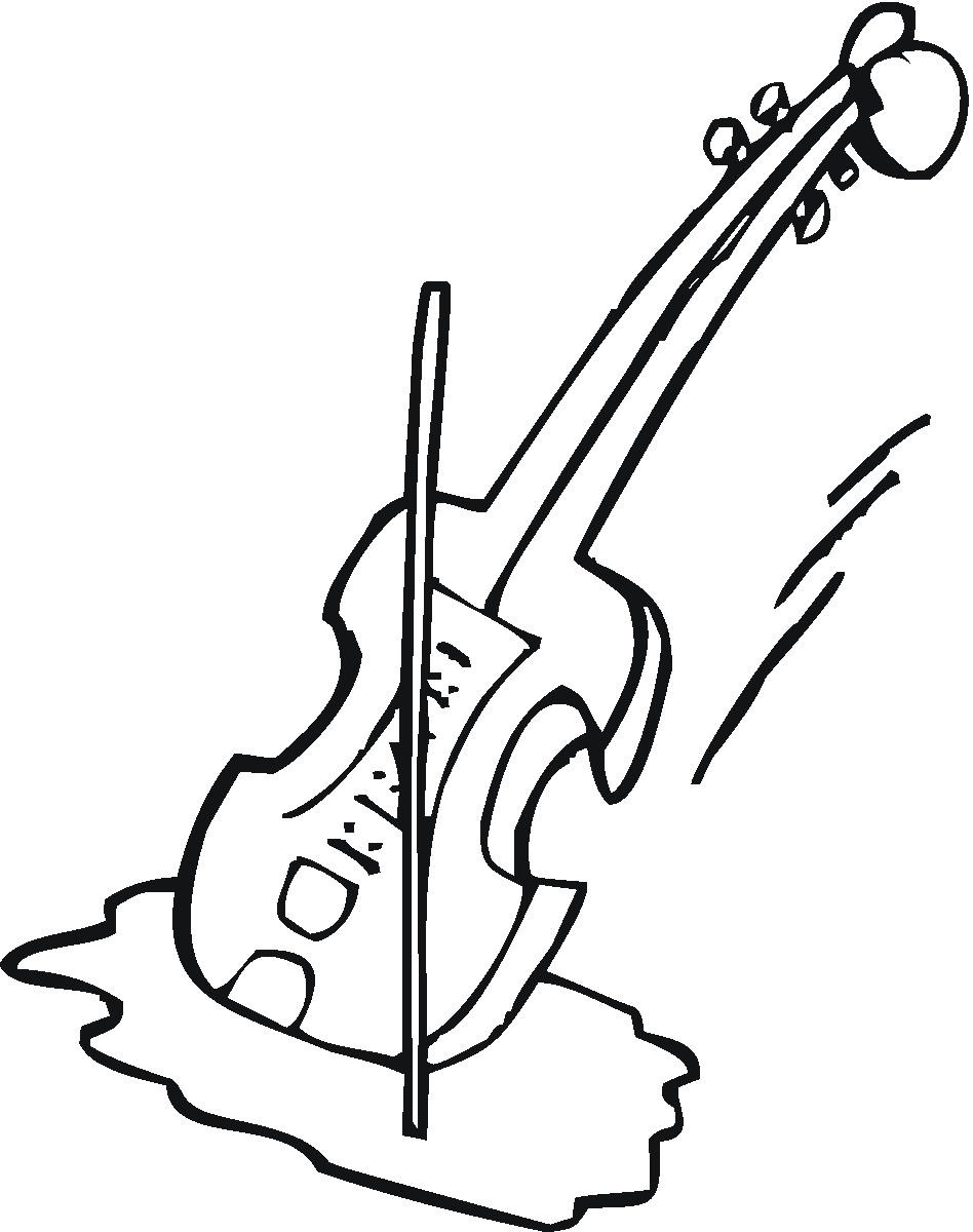 Clipart black and white violin