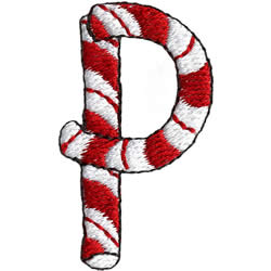 Letter P embroidery design