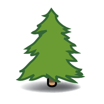 Simple pine tree clipart