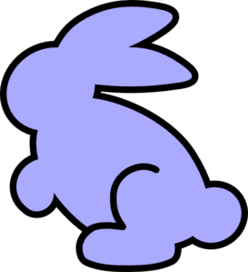 Soft Blue Bunny Clip Art - vector clip art online ...