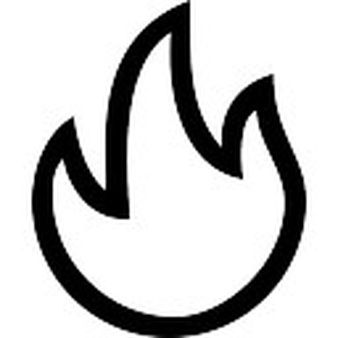 Fire gross flame black symbol Icons | Free Download