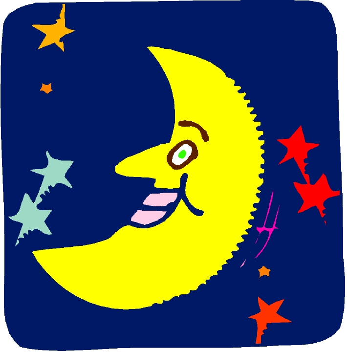 Night Sky With Stars And Moon Clipart - The Cliparts