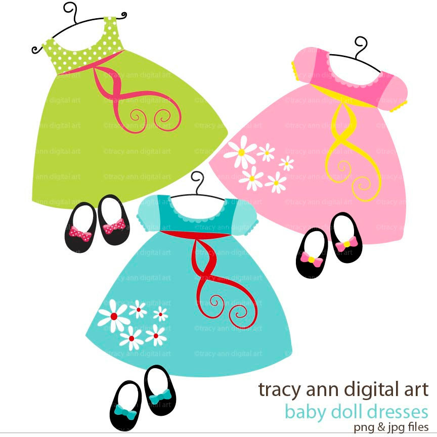 Little Girl Dress Clipart - Free Clipart Images
