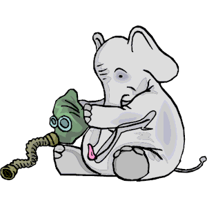 Elephant with Gas Mask clipart, cliparts of Elephant with Gas Mask ...
