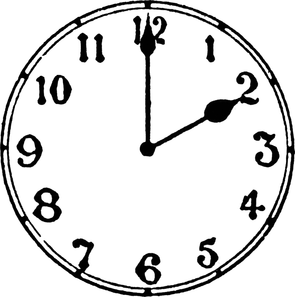 2 Oclock Clock Face Clipart - Free to use Clip Art Resource