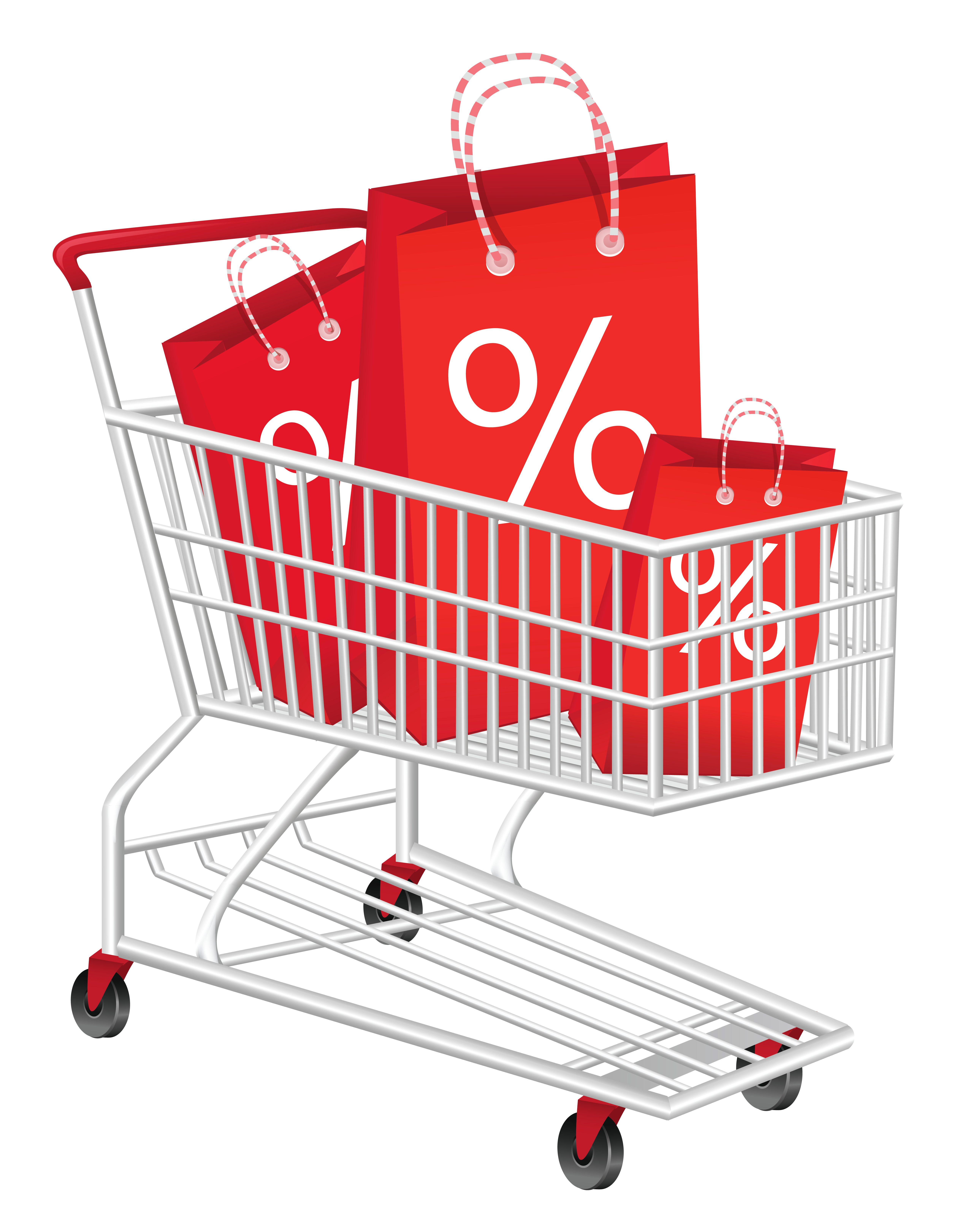 Discount Shopping Cart Clipart PNG Picture