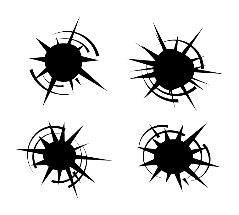 Bullet Hole Vector Set (EPS, SVG, PNG Transparent) | OnlyGFX.com