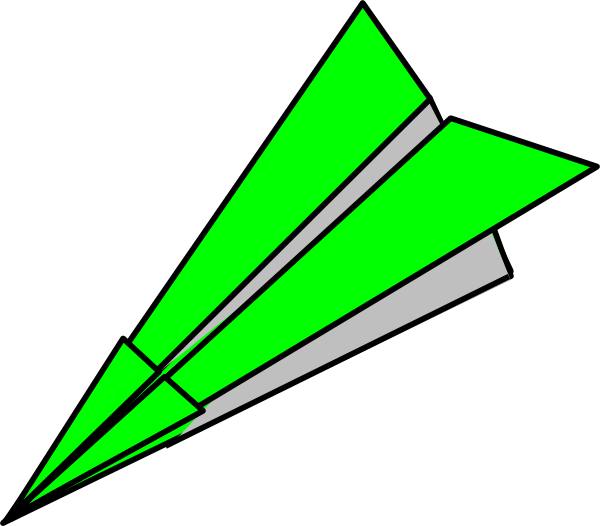 Animated paper airplane clipart