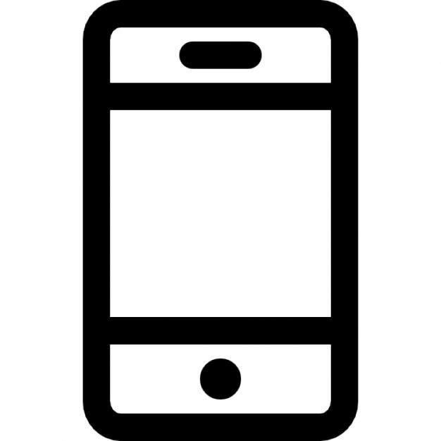 Flat screen cellphone outline Icons | Free Download
